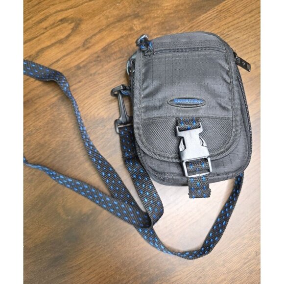 Samsonite Small Black Crossbody Travel Bag With Adjustable Strap Multiple Zipper - Picture 2 of 13